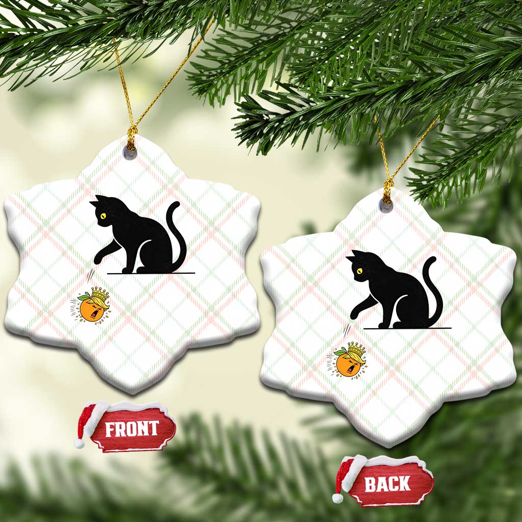 Funny No Kings Black Cat Ceramic Ornament Rebellious Cat Lover Gift