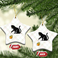 Funny No Kings Black Cat Ceramic Ornament Rebellious Cat Lover Gift
