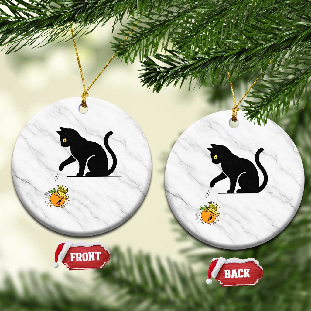 Funny No Kings Black Cat Ceramic Ornament Rebellious Cat Lover Gift