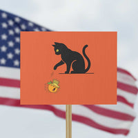 Funny No Kings Black Cat Protest Sign Rebellious Cat Lover Gift