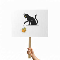 Funny No Kings Black Cat Protest Sign Rebellious Cat Lover Gift