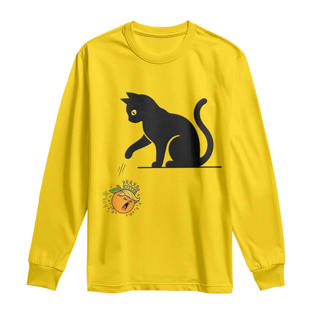 Funny No Kings Black Cat Long Sleeve Shirt Rebellious Cat Lover Gift