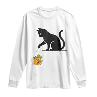 Funny No Kings Black Cat Long Sleeve Shirt Rebellious Cat Lover Gift
