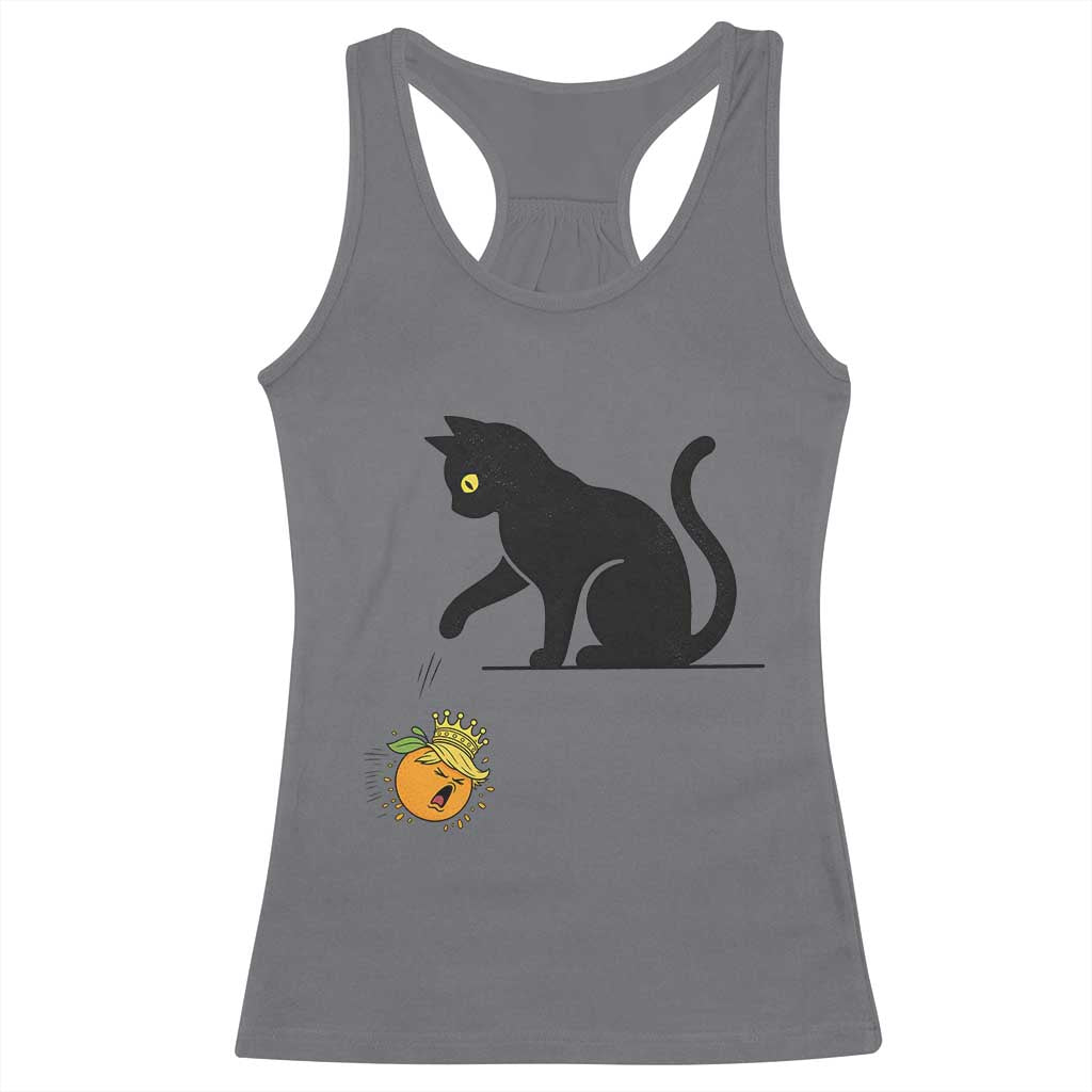 Funny No Kings Black Cat Racerback Tank Top Rebellious Cat Lover Gift
