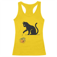 Funny No Kings Black Cat Racerback Tank Top Rebellious Cat Lover Gift