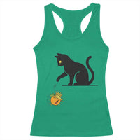 Funny No Kings Black Cat Racerback Tank Top Rebellious Cat Lover Gift