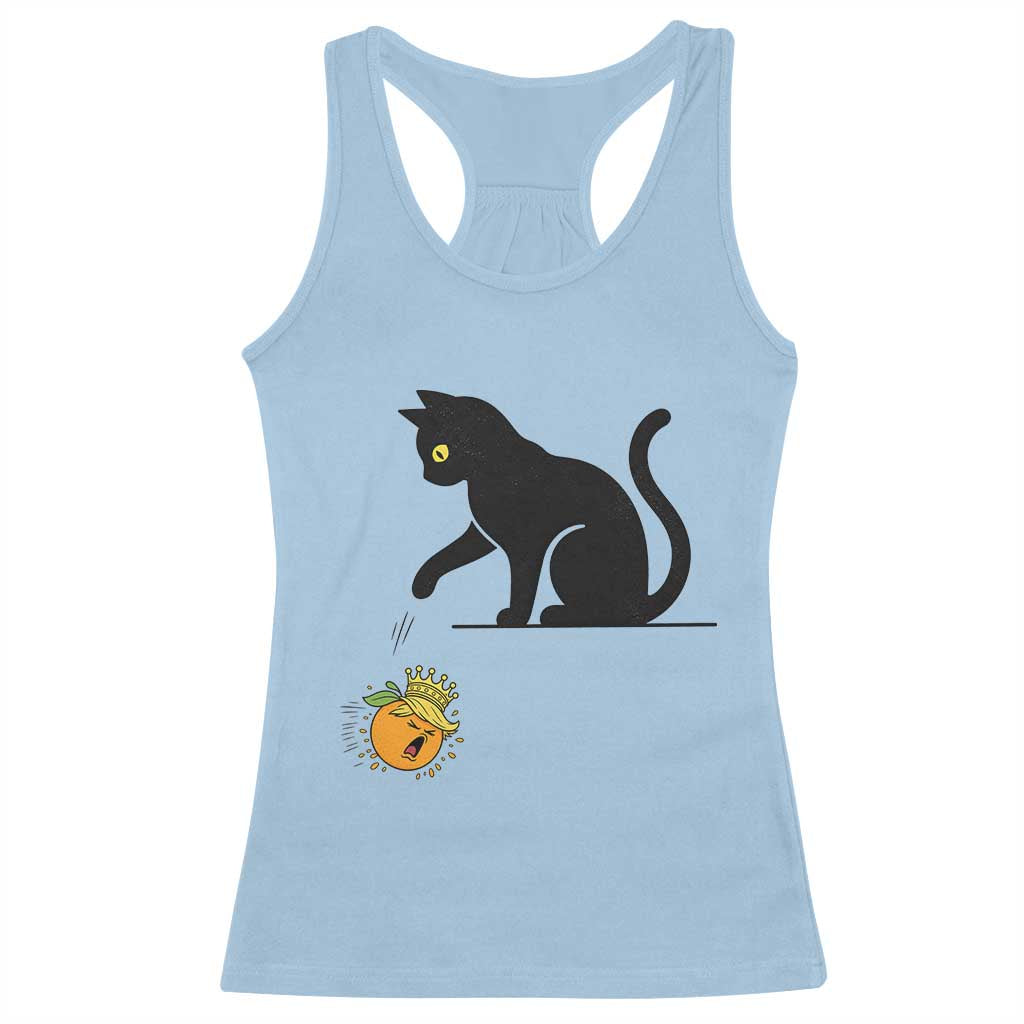 Funny No Kings Black Cat Racerback Tank Top Rebellious Cat Lover Gift