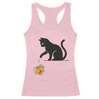 Funny No Kings Black Cat Racerback Tank Top Rebellious Cat Lover Gift