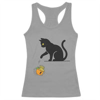 Funny No Kings Black Cat Racerback Tank Top Rebellious Cat Lover Gift