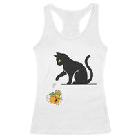 Funny No Kings Black Cat Racerback Tank Top Rebellious Cat Lover Gift