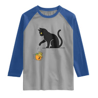 Funny No Kings Black Cat Raglan Shirt Rebellious Cat Lover Gift