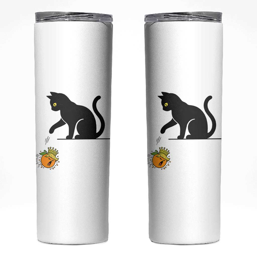 Funny No Kings Black Cat Skinny Tumbler Rebellious Cat Lover Gift