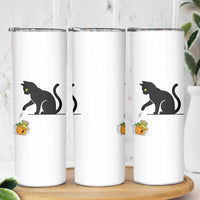 Funny No Kings Black Cat Skinny Tumbler Rebellious Cat Lover Gift