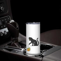 Funny No Kings Black Cat Skinny Tumbler Rebellious Cat Lover Gift