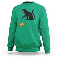 Funny No Kings Black Cat Sweatshirt Rebellious Cat Lover Gift