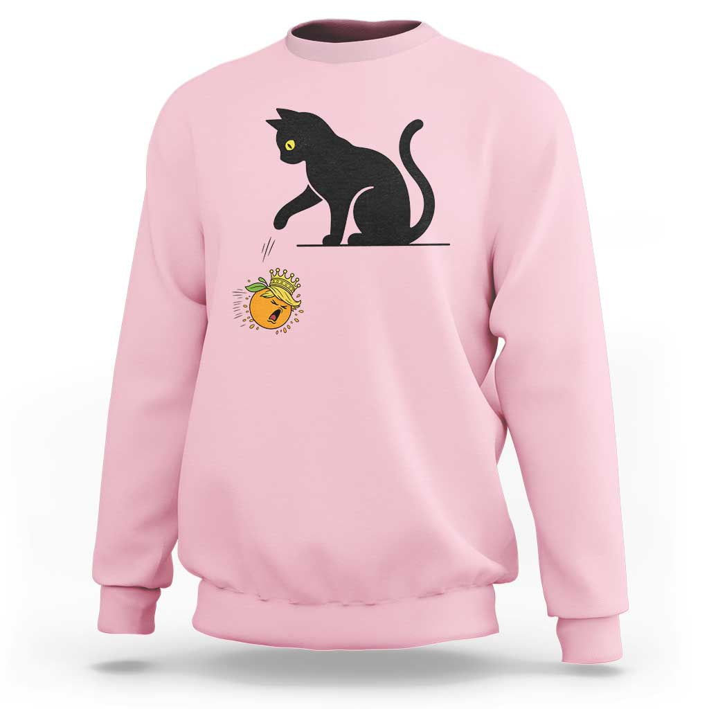 Funny No Kings Black Cat Sweatshirt Rebellious Cat Lover Gift