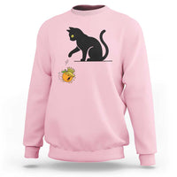 Funny No Kings Black Cat Sweatshirt Rebellious Cat Lover Gift