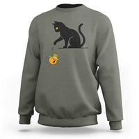 Funny No Kings Black Cat Sweatshirt Rebellious Cat Lover Gift