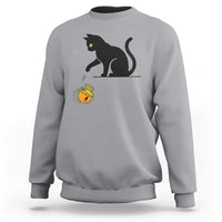 Funny No Kings Black Cat Sweatshirt Rebellious Cat Lover Gift
