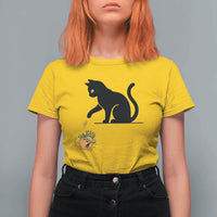 Funny No Kings Black Cat T Shirt For Women Rebellious Cat Lover Gift