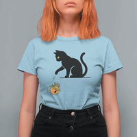 Funny No Kings Black Cat T Shirt For Women Rebellious Cat Lover Gift
