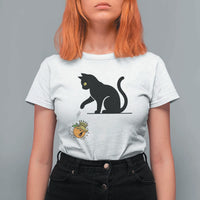Funny No Kings Black Cat T Shirt For Women Rebellious Cat Lover Gift