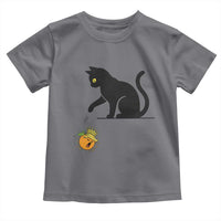 Funny No Kings Black Cat Toddler T Shirt Rebellious Cat Lover Gift