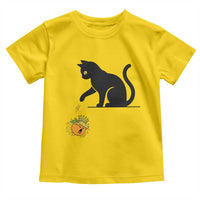 Funny No Kings Black Cat Toddler T Shirt Rebellious Cat Lover Gift