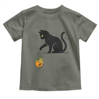 Funny No Kings Black Cat Toddler T Shirt Rebellious Cat Lover Gift