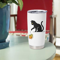 Funny No Kings Black Cat Tumbler Cup Rebellious Cat Lover Gift