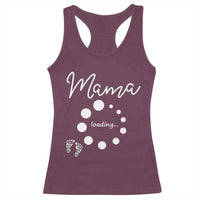 Mama Loading 2026 Racerback Tank Top Pregnancy Announcement Mothers Day