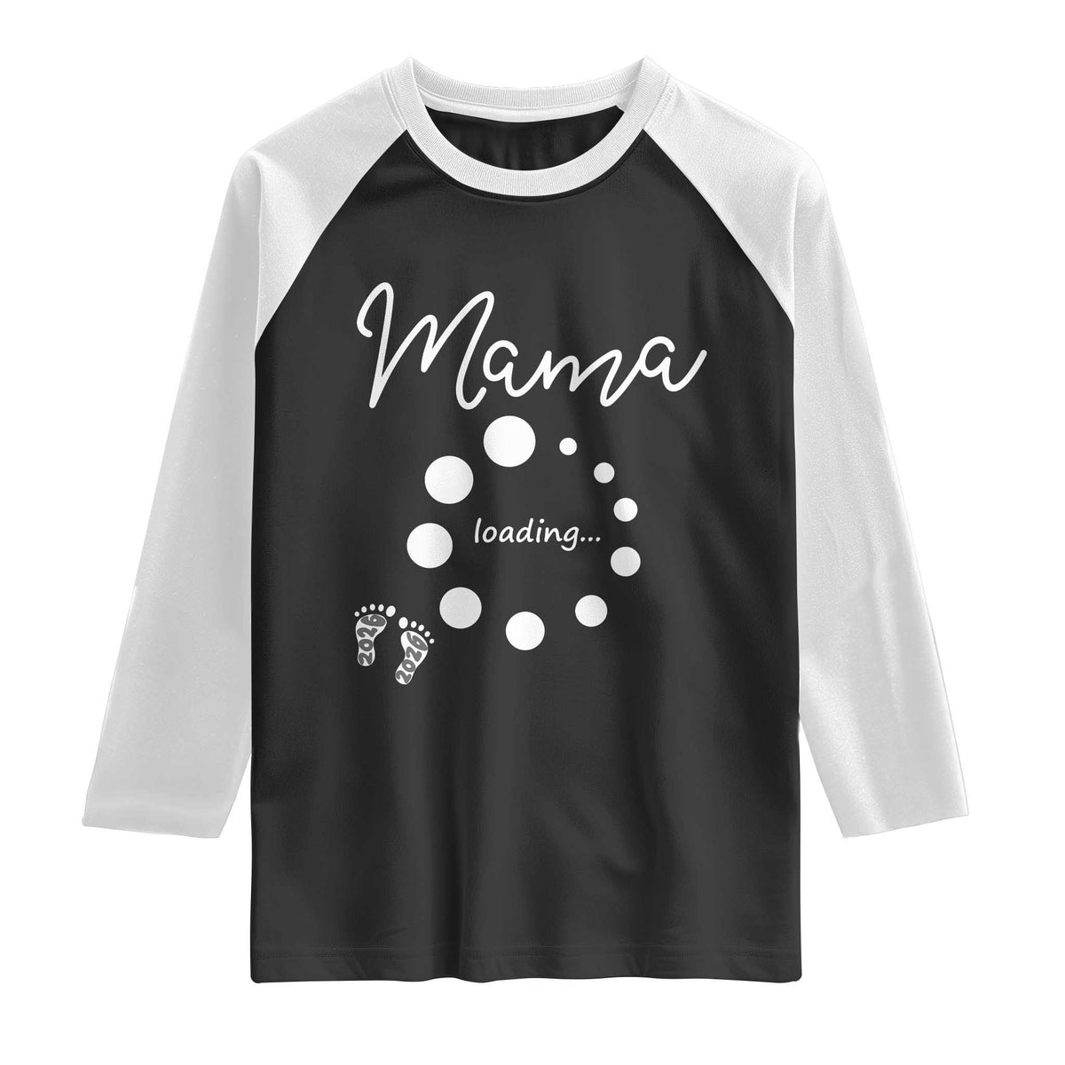 Mama Loading 2026 Raglan Shirt Pregnancy Announcement Mothers Day