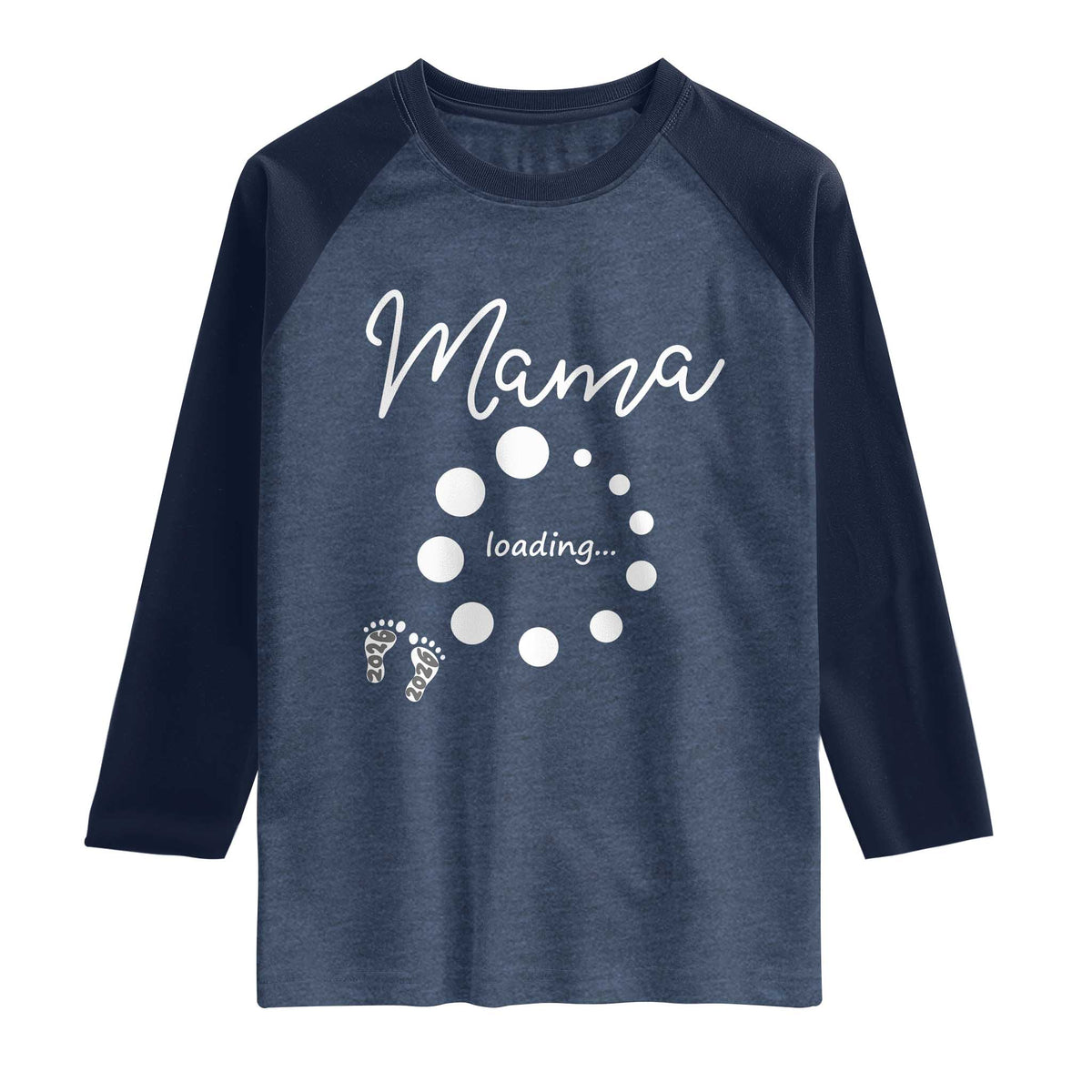 Mama Loading 2026 Raglan Shirt Pregnancy Announcement Mothers Day