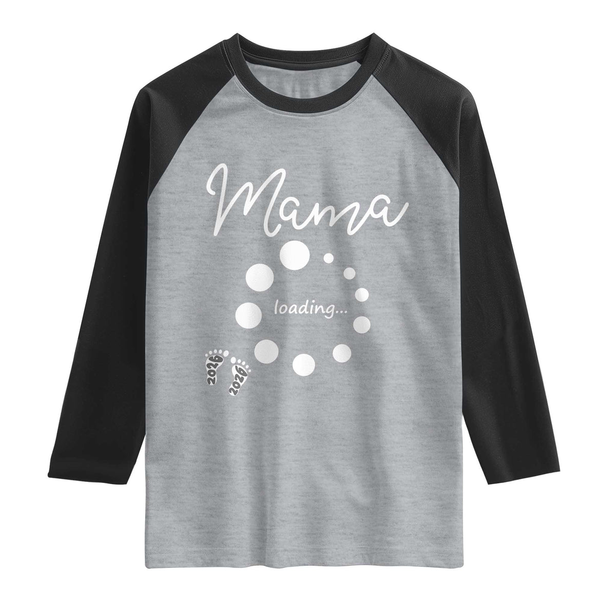 Mama Loading 2026 Raglan Shirt Pregnancy Announcement Mothers Day