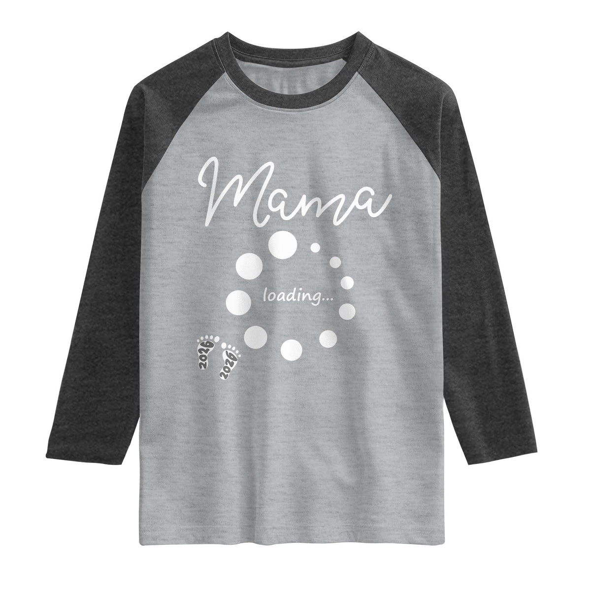 Mama Loading 2026 Raglan Shirt Pregnancy Announcement Mothers Day