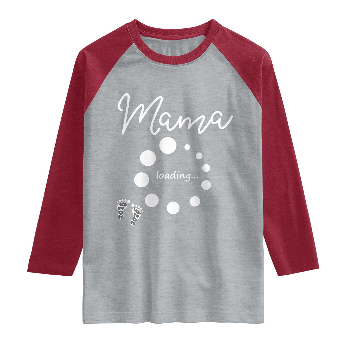 Mama Loading 2026 Raglan Shirt Pregnancy Announcement Mothers Day