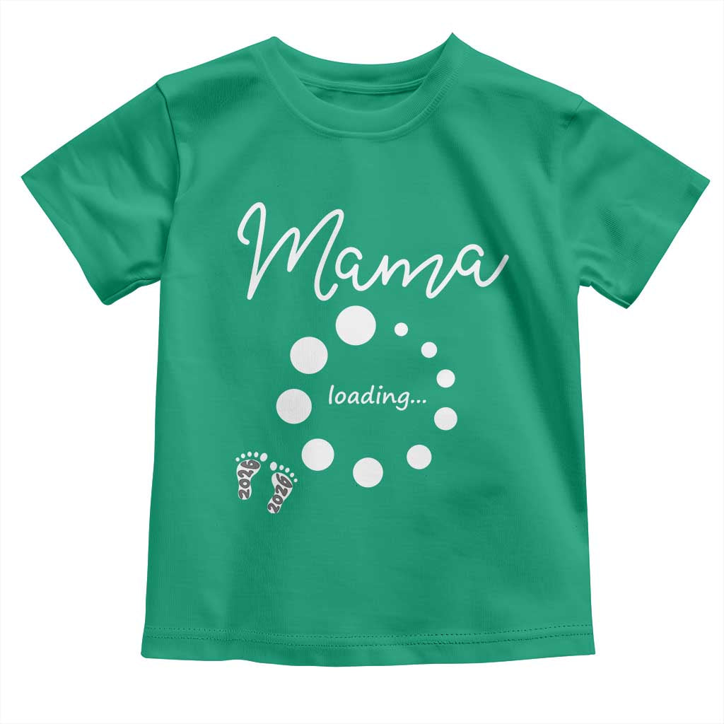 Mama Loading 2026 Toddler T Shirt Pregnancy Announcement Mothers Day