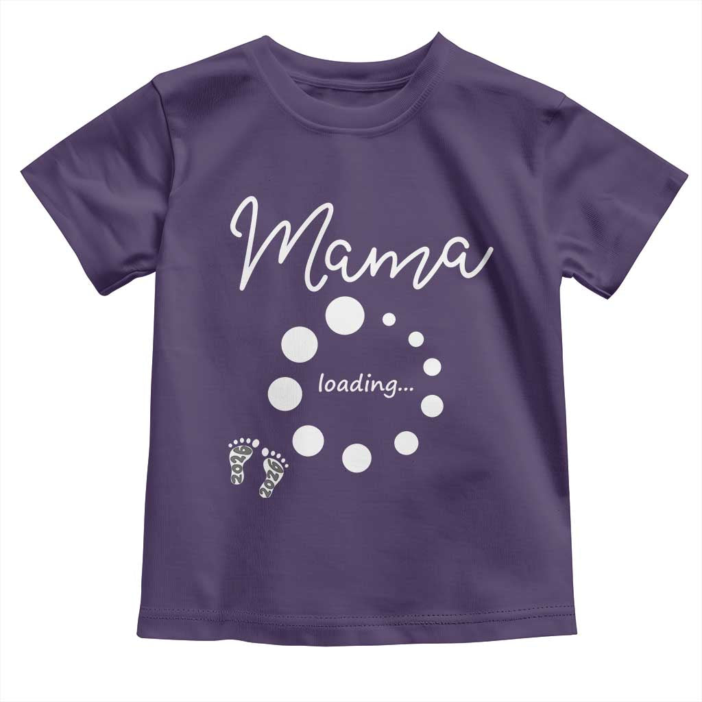 Mama Loading 2026 Toddler T Shirt Pregnancy Announcement Mothers Day
