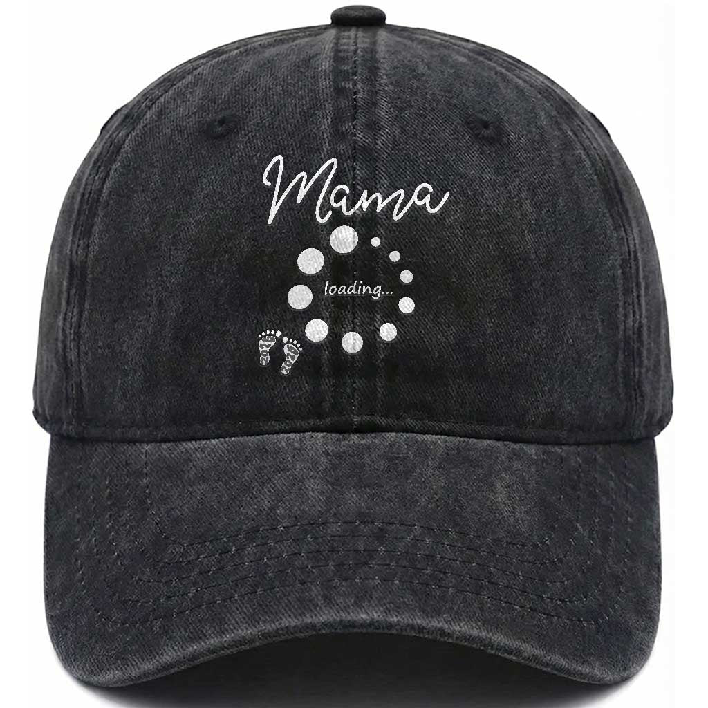 Mama Loading 2026 Washed Cotton Baseball Cap Pregnancy Announcement Mothers Day