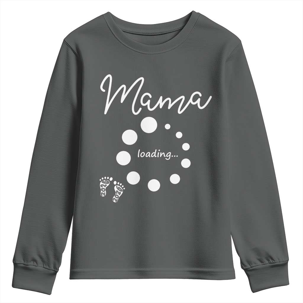 Mama Loading 2026 Youth Sweatshirt Pregnancy Announcement Mothers Day