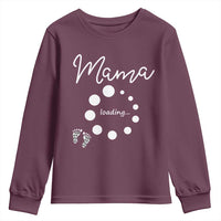 Mama Loading 2026 Youth Sweatshirt Pregnancy Announcement Mothers Day