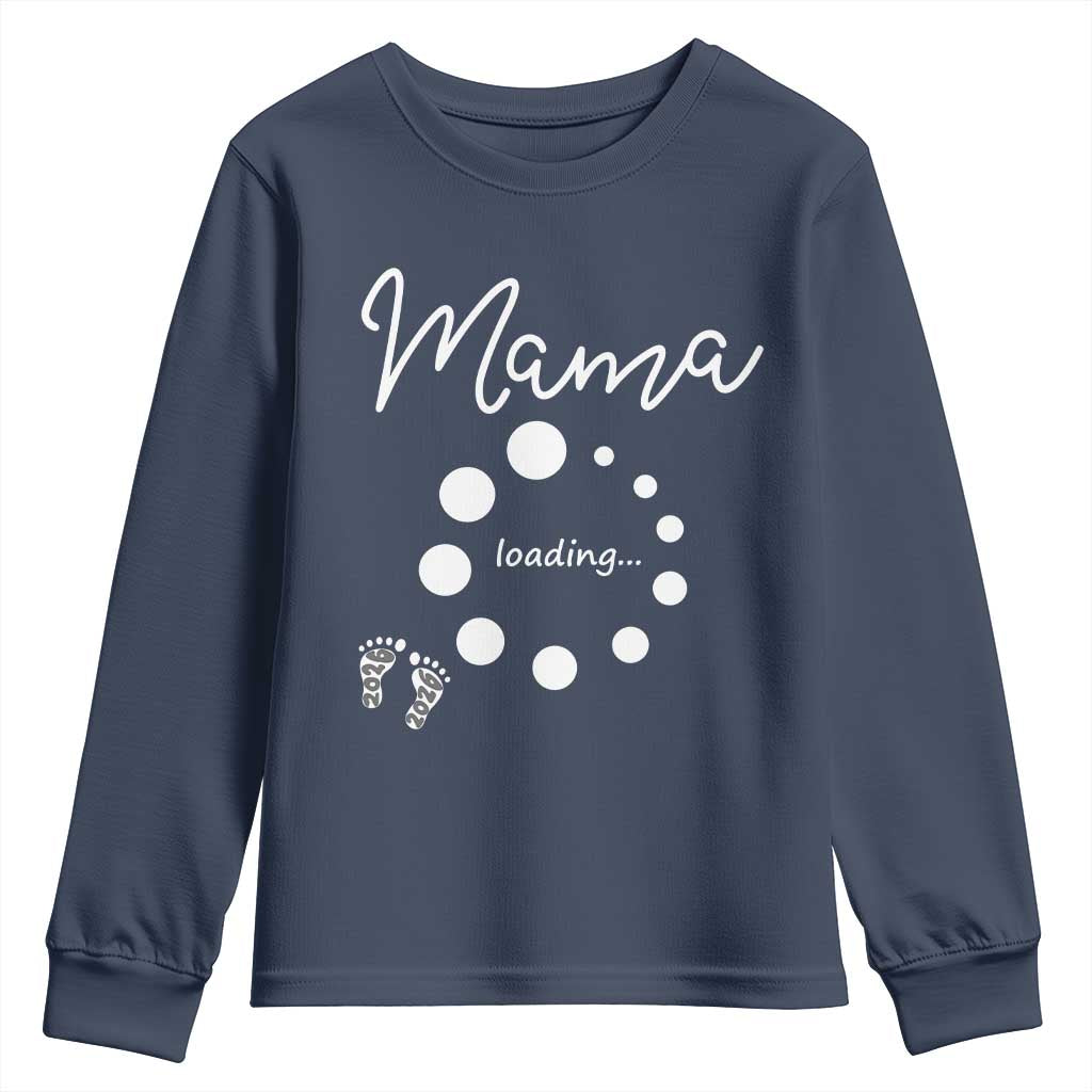 Mama Loading 2026 Youth Sweatshirt Pregnancy Announcement Mothers Day