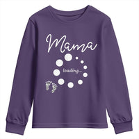 Mama Loading 2026 Youth Sweatshirt Pregnancy Announcement Mothers Day