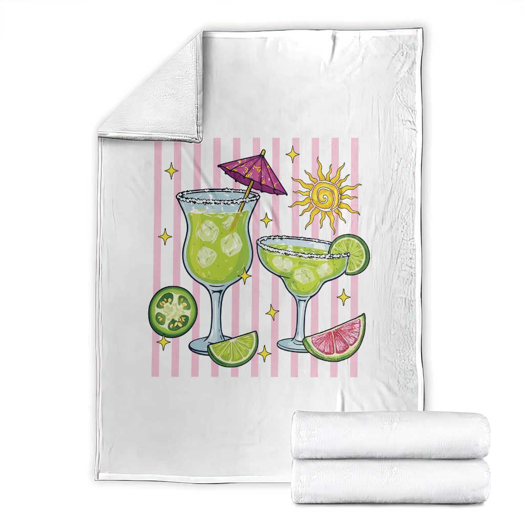 Tropical Margarita Summer Throw Blanket Beach Vacation Graphic