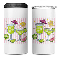 Tropical Margarita Summer 4 in 1 Can Cooler Tumbler Beach Vacation Graphic