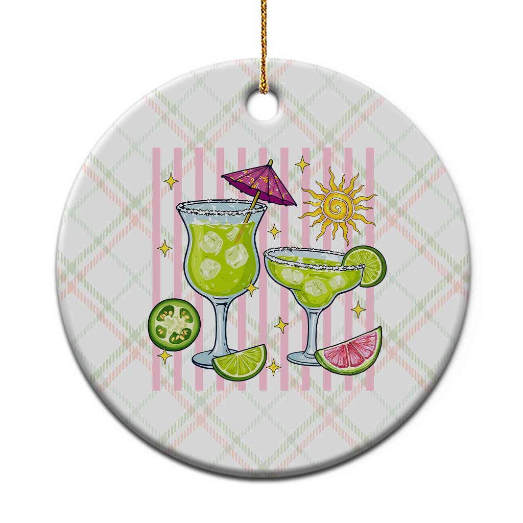 Tropical Margarita Summer Ceramic Ornament Beach Vacation Graphic