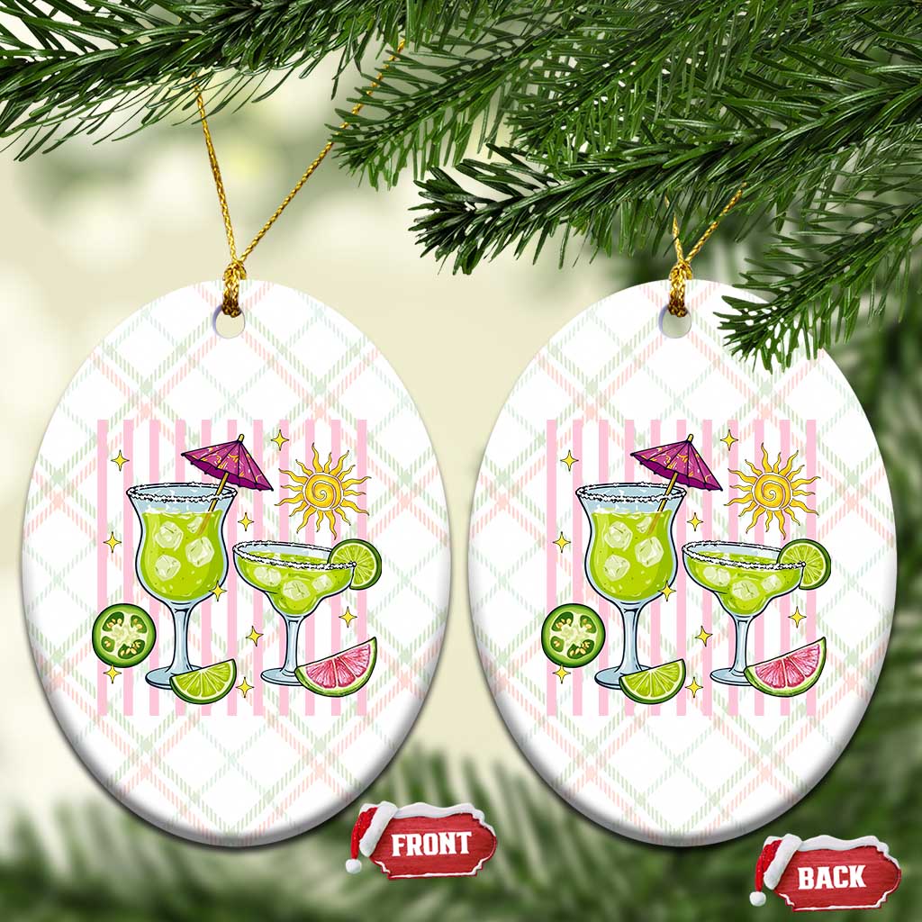 Tropical Margarita Summer Ceramic Ornament Beach Vacation Graphic