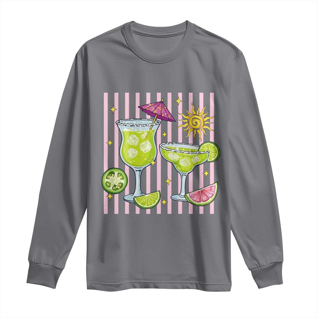Tropical Margarita Summer Long Sleeve Shirt Beach Vacation Graphic