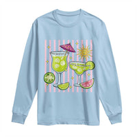Tropical Margarita Summer Long Sleeve Shirt Beach Vacation Graphic