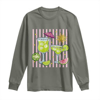 Tropical Margarita Summer Long Sleeve Shirt Beach Vacation Graphic